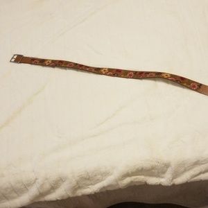brown belt with a flowers